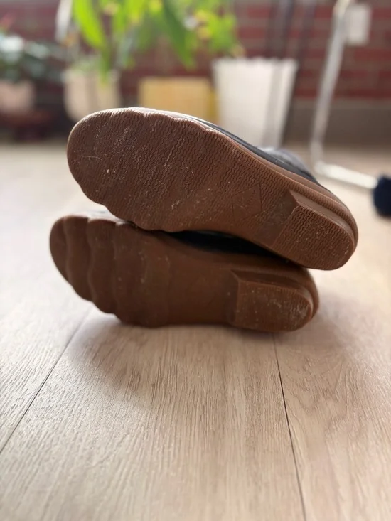 Sperry Black Women's Waterproof Duck Boots with Wool Plaid Detailing Size 6.5M - Picture 6 of 7